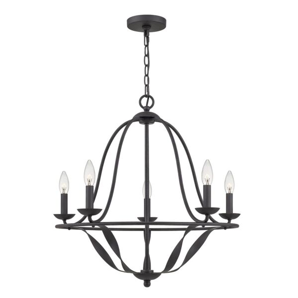 Quoizel Lighting - Bradbury - QZ-BRADBURY5-GK - Grey Ash 5 Light Chandelier