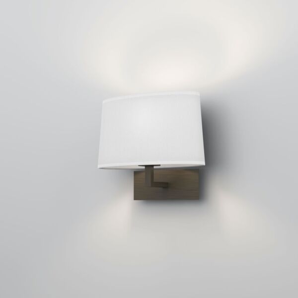 Astro Lighting - Park Lane Grande 1080045 & 5034001 - Bronze Wall Light with White Shade