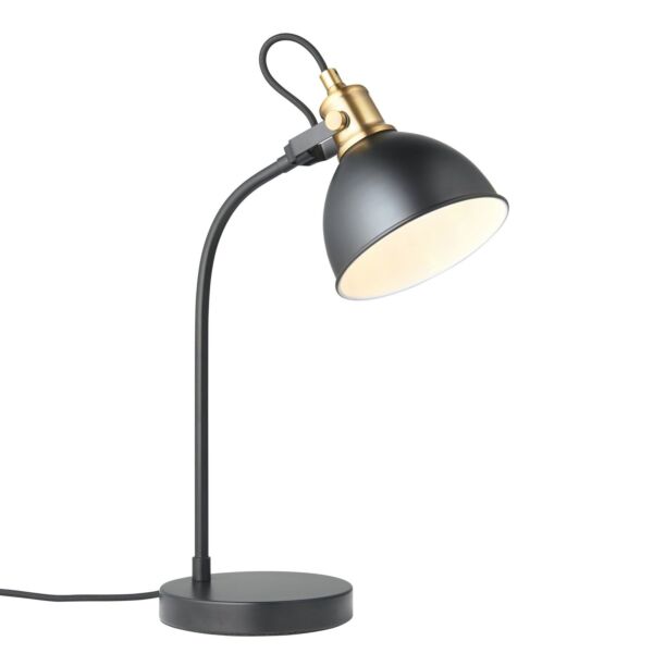 Acrobat - Matt Black & Gold Adjustable Task Lamp