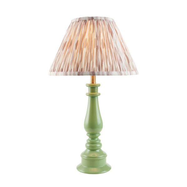 Endon Lighting - Myrtle & Ikat 30cm - 114926 - Green Warm Brass Neutral Table Lamp With Shade