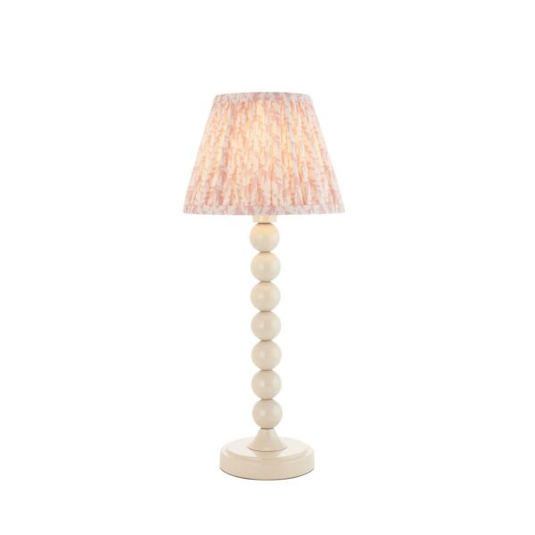 Endon Lighting - Higgledy & Leaf 20cm - 116222 - White Peach Table Lamp With Shade