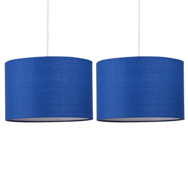 Set of 2 Navy Blue 25cm Ceiling Light Shades