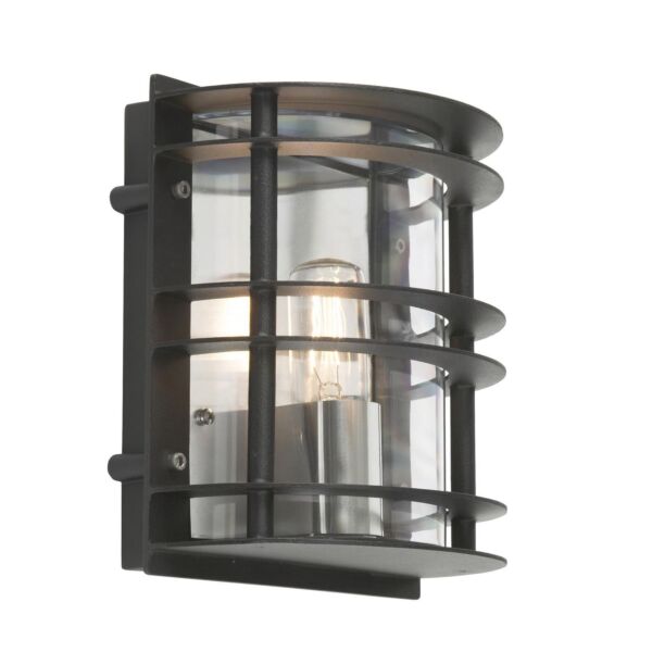 Elstead - Norlys - Stockholm ST-FLU-E27-BLK-C Bulkhead Wall Light