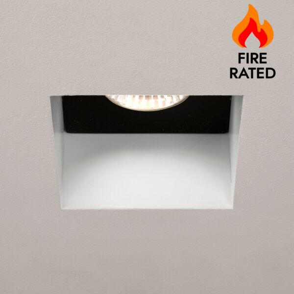 Astro Lighting - Trimless Square Fixed 1248005 - IP65 Fire Rated Matt White Downlight/Recessed Spot Light