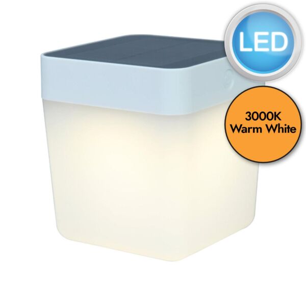 Lutec - Table Cube - 6908001331 - LED White Opal IP44 Solar Outdoor Portable Lamp