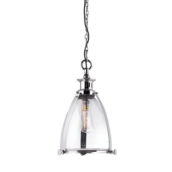 Endon Lighting - Storni - EH-STORNI-L - Nickel Clear Glass Ceiling Pendant Light