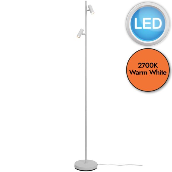 Nordlux - Omari - 2112254001 - LED White 2 Light Touch Floor Reading Lamp