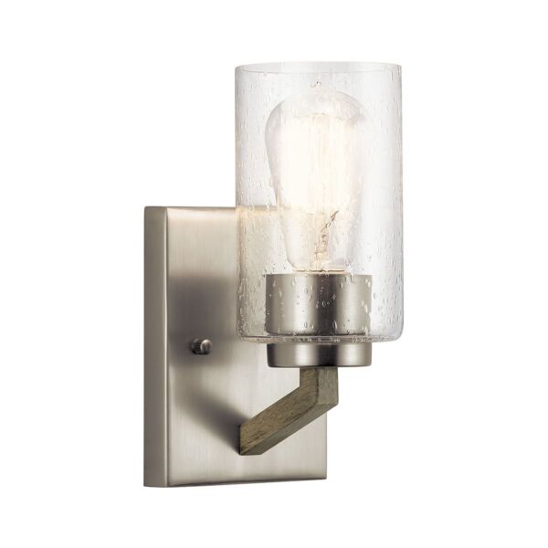 Kichler Lighting - Deryn - KL-DERYN1-DAG - Distressed Grey Clear Seeded Glass Wall Light