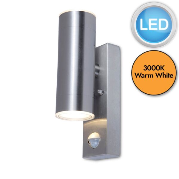 Grange - Stainless Steel LED Outdoor Up Down Motion Sensor Wall Light