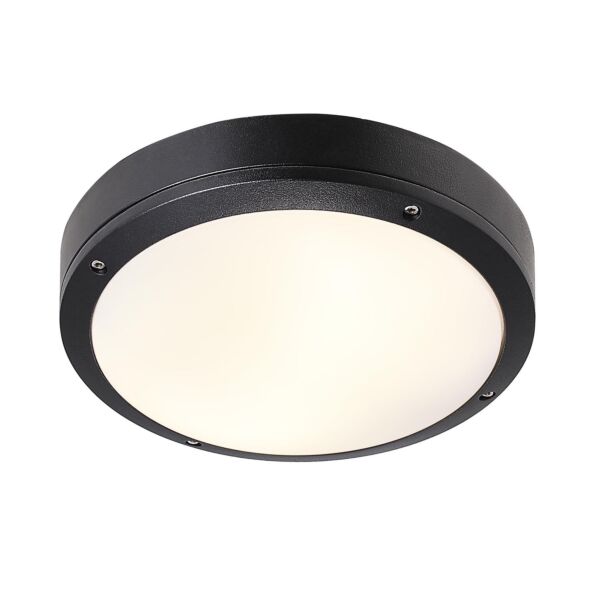 Nordlux - Desi 28 - 77646003 - Black Opal Glass 2 Light IP44 Outdoor Ceiling Flush Light