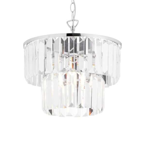 Knightsbridge - Two Tier Glass Ceiling Pendant Light