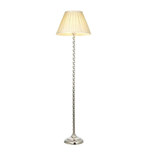 Endon Lighting - Suki - 100375 - Nickel Ivory Floor Lamp