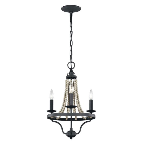 Feiss Lighting - Nori - FE-NORI3-DWZ - Zinc Grey 3 Light Chandelier