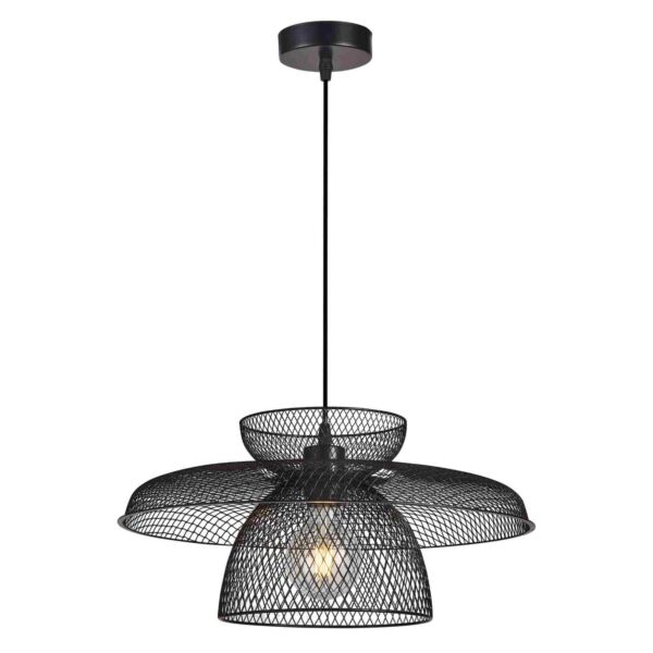 Cassidy - Three Tier Black Mesh Ceiling Pendant Light