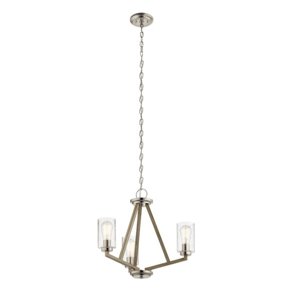 Kichler Lighting - Deryn - KL-DERYN3-DAG - Distressed Grey Clear Seeded Glass 3 Light Ceiling Pendant Light