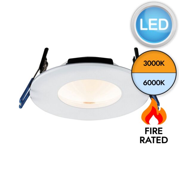 Saxby Lighting - Smart Orbital - 79305 - LED White IP65 Recessed Fire Rated Ceiling Downlight