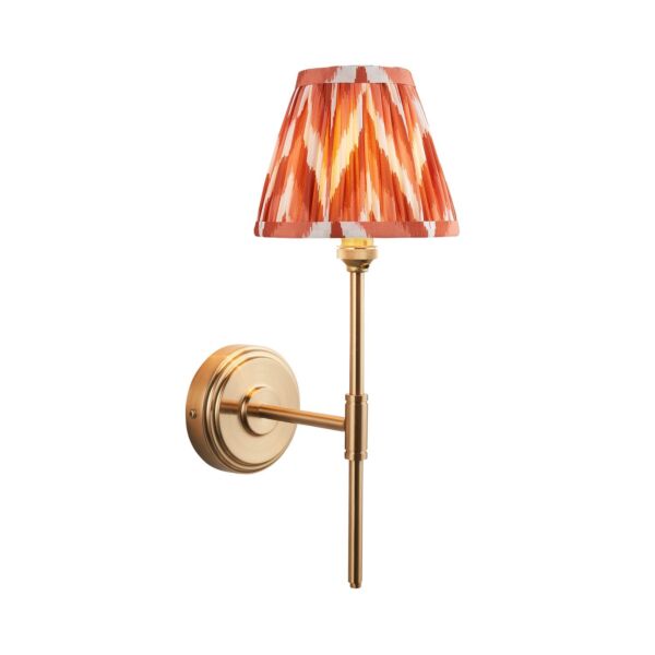 Endon Lighting - Step T Bar & Zigzag 16cm - 115767 - Aged Brass Orange Wall Light