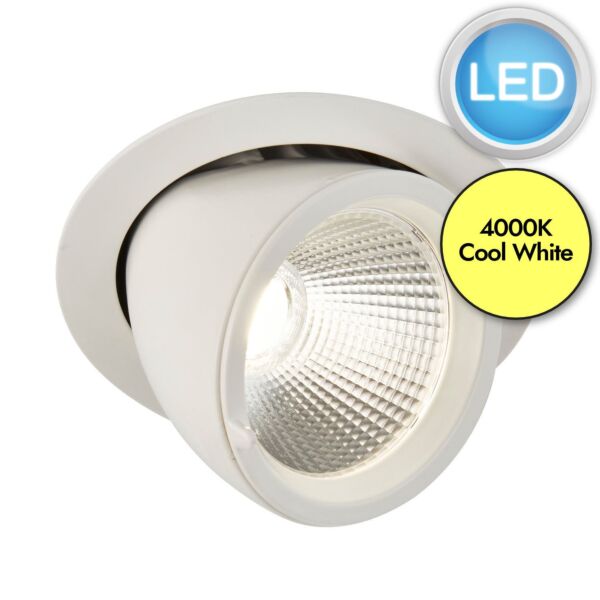 Saxby Lighting - Axial - 99556 - LED White Clear 36w 4000k 159mm Recessed Ceiling Downlight