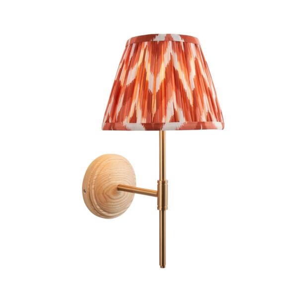 Endon Lighting - Wood T Bar & Zigzag 20cm - 116111 - Ash Wood Orange Wall Light