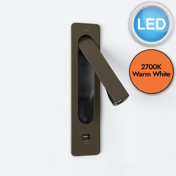 Astro Lighting - Keta - 1437008 - LED Bronze Reading Wall Light