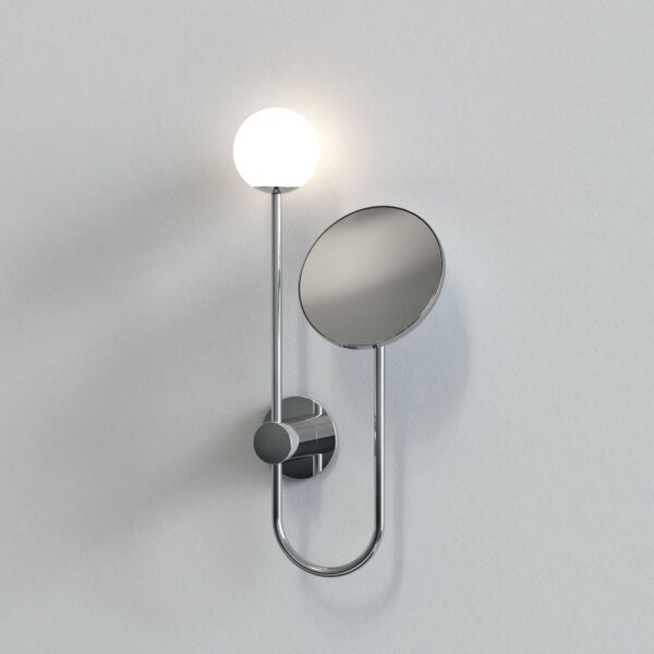 Astro Lighting - Orb 1424001 - IP44 Polished Chrome Wall Light with Mirror