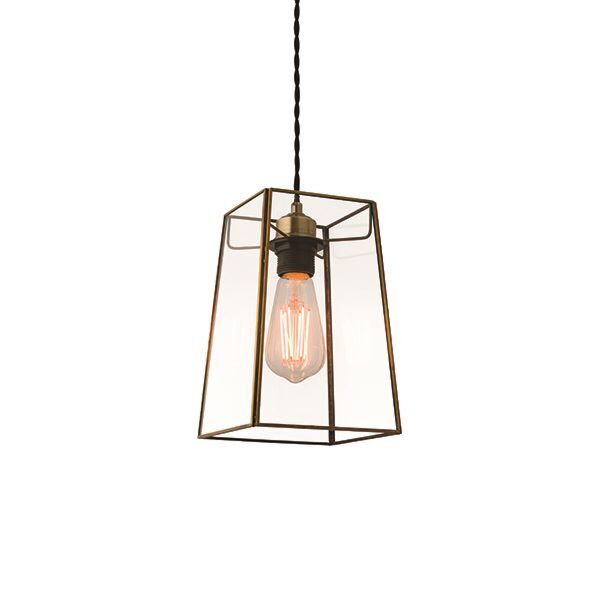 Endon Lighting - Beaumont - 60892 - Antique Brass Clear Glass Easy Fit Pendant Shade