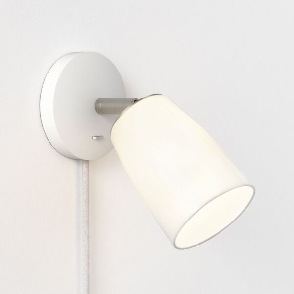 Astro Lighting - Carlton - 1467007 - White Porcelain Plug-In Plug In Reading Wall Light