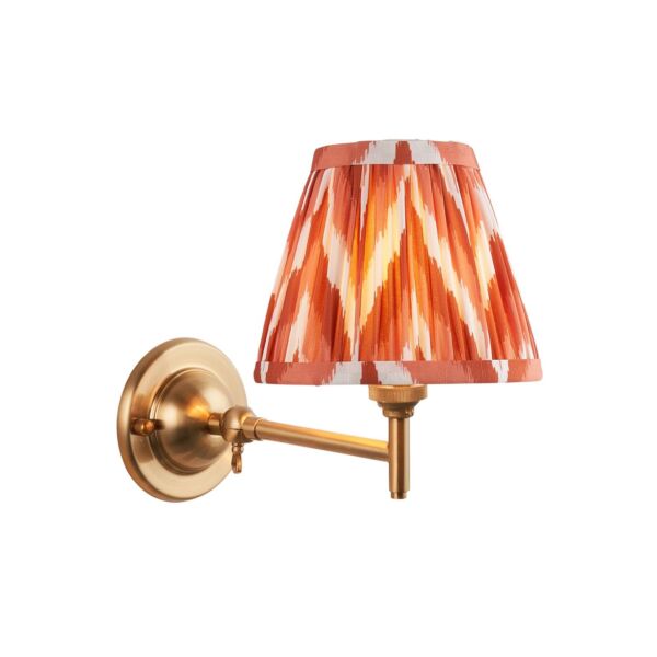 Endon Lighting - Dome Fold & Zigzag 16cm - 115647 - Aged Brass Orange Wall Light