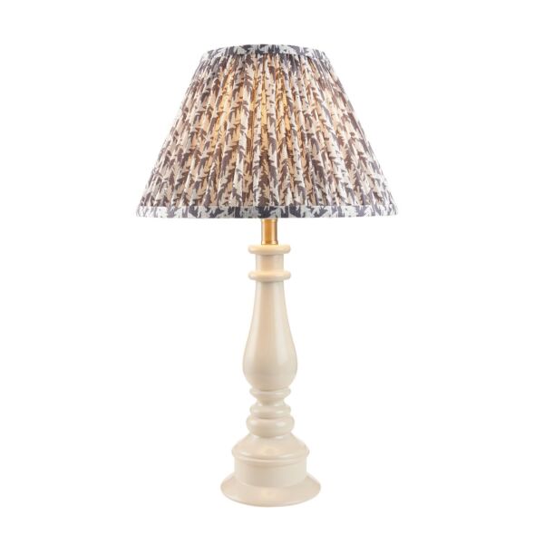 Endon Lighting - Myrtle & Leaf 30cm - 114948 - White Warm Brass Grey Table Lamp With Shade