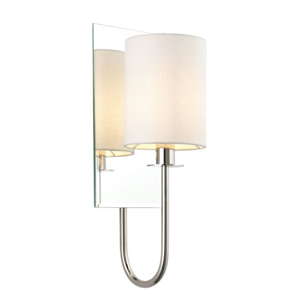 Silva - Nickel Mirrored Glass Vintage White Wall Light