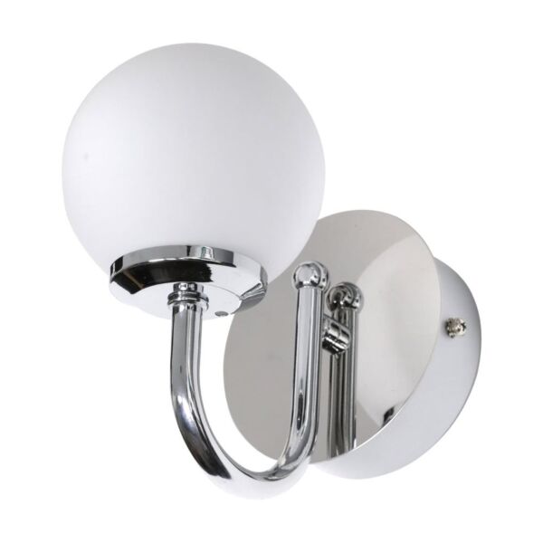 Victoria - Chrome Globe Bathroom Wall Light