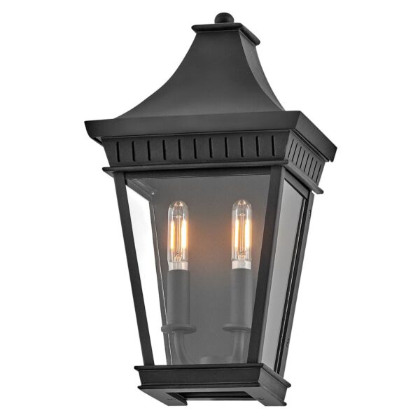 Hinkley Lighting - Chapel Hill - HK-CHAPEL-HILL7-MB - Black 2 Light IP44 Outdoor Half Lantern Wall Light