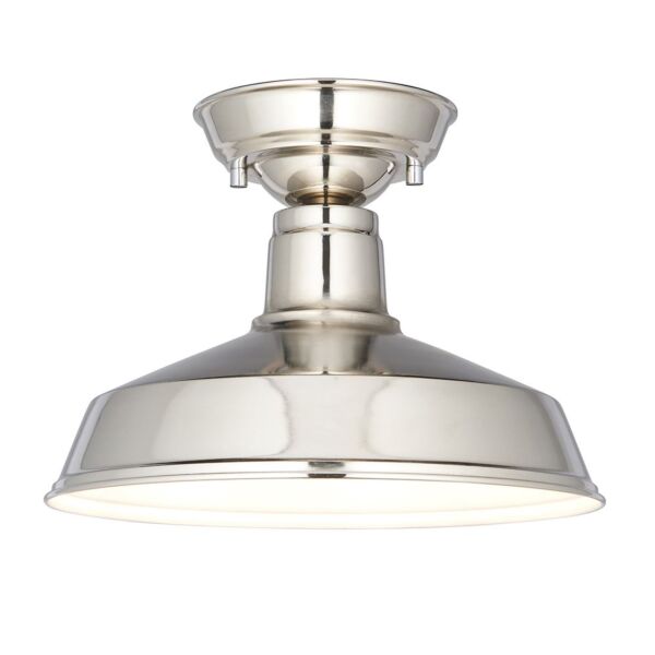 Endon Lighting - Darton - 96181 - Nickel Flush Ceiling Light