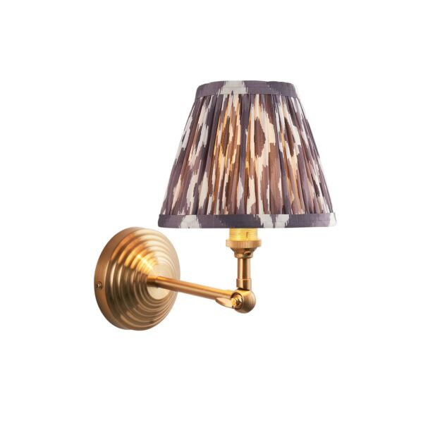 Endon Lighting - Obelisk Wing & Ikat 16cm - 115714 - Aged Brass Grey Wall Light