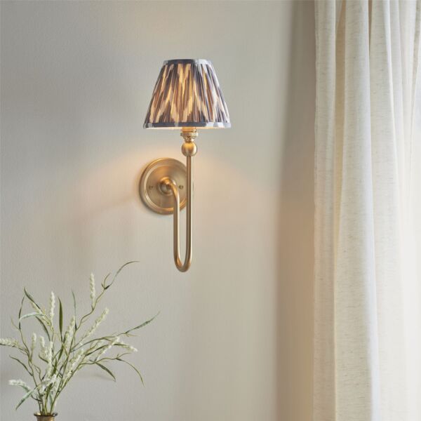 Endon Lighting - Santiago - 115026 - Aged Brass Grey Wall Light