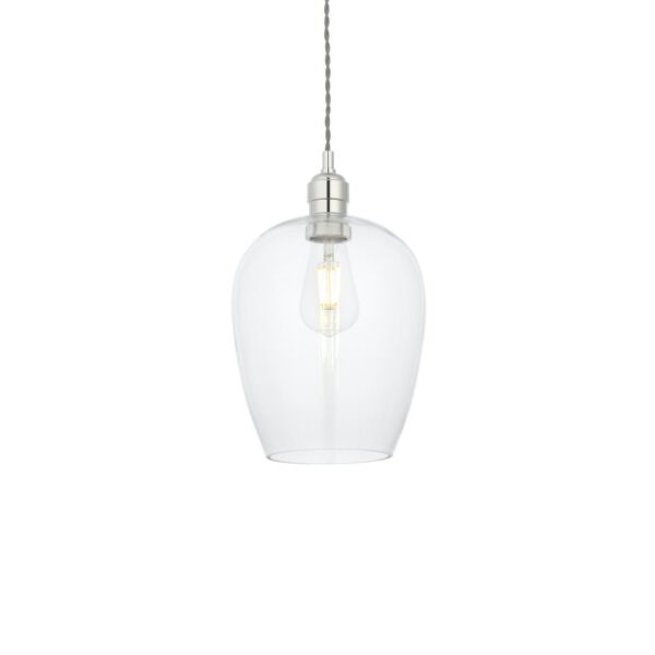 Rolando - Nickel Glass Ceiling Pendant Light