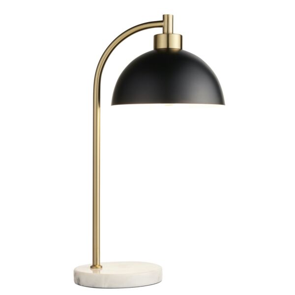 Endon Lighting - Buchanan - 112210 - Antique Brass Grey Marble Black Task Table Lamp