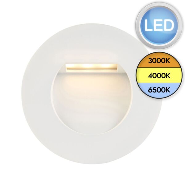 Saxby Lighting - Albus CCT - 103852 & 103853 - LED White IP65 Round Outdoor Recessed Marker Light