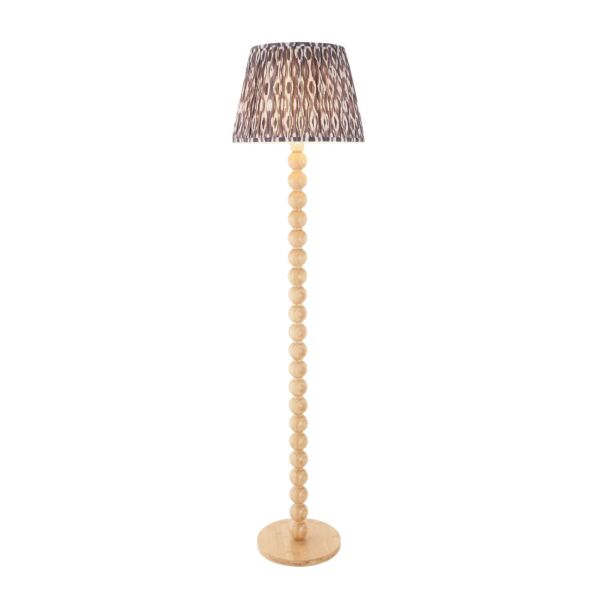 Endon Lighting - Cane & Ikat 40cm - 114345 - Natural Bamboo Grey Floor Lamp