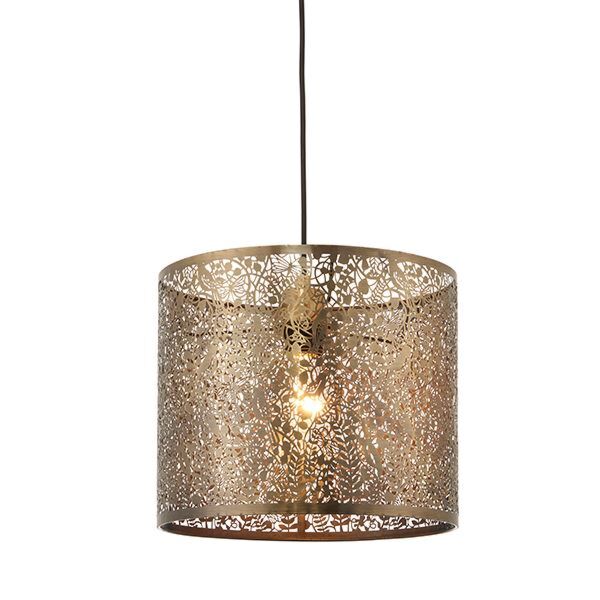 Endon Lighting - Secret Garden - 70103 - Antique Brass Easy Fit Metal Pendant Shade