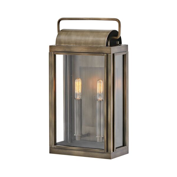 Hinkley Lighting - Sag Harbor - HK-SAG-HARBOR-M-BU - Burnished Bronze Clear Glass 2 Light IP44 Outdoor Half Lantern Wall Light