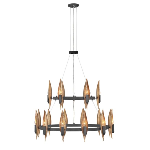 Quintiesse - Willow - QN-WILLOW18-CBK - Black Gold 18 Light Chandelier