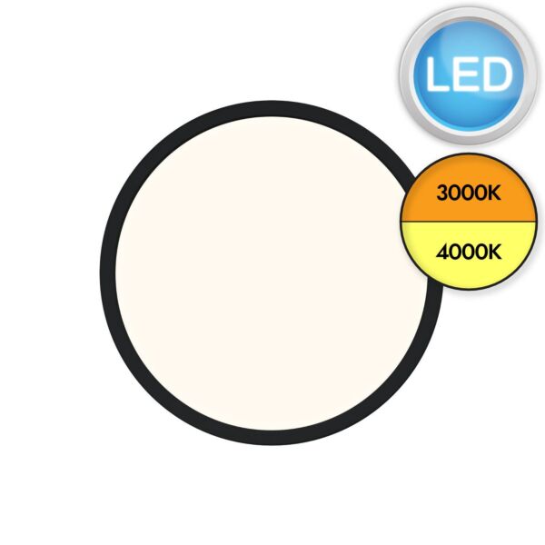 Nordlux - Oja 29 IP54 3000/4000K DIM - 2210656103 - LED Black IP54 Flush Ceiling Light