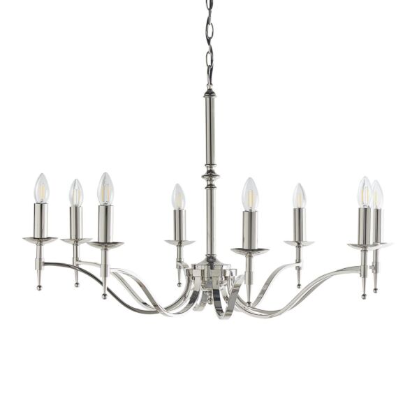 Interiors 1900 - Stanford - CA1P8N - Nickel 8 Light Chandelier