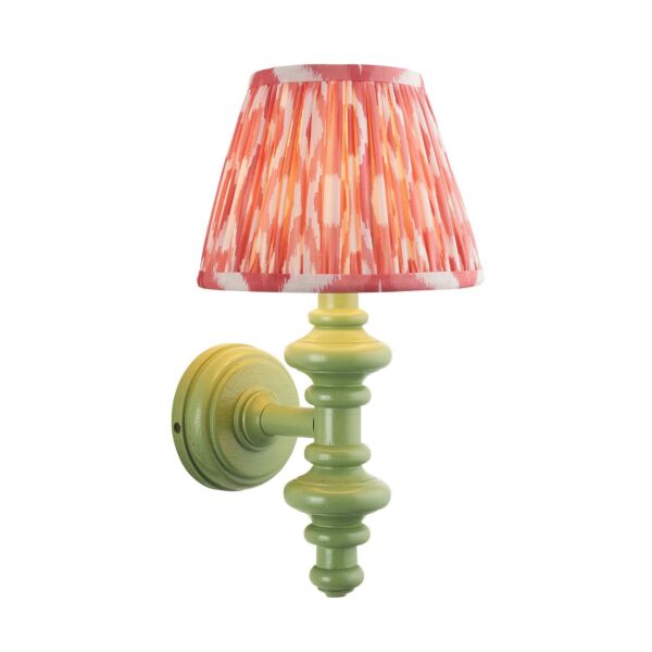 Endon Lighting - Carnaby & Ikat 20cm - 114456 - Green Pink Wall Light