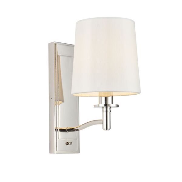 Endon Lighting - Ortona - 95827 - Nickel White Wall Light