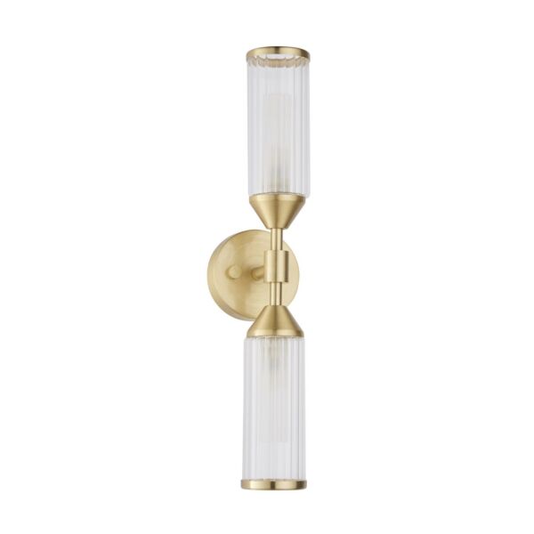 Westchester - Satin Brass & Glass Wall Light