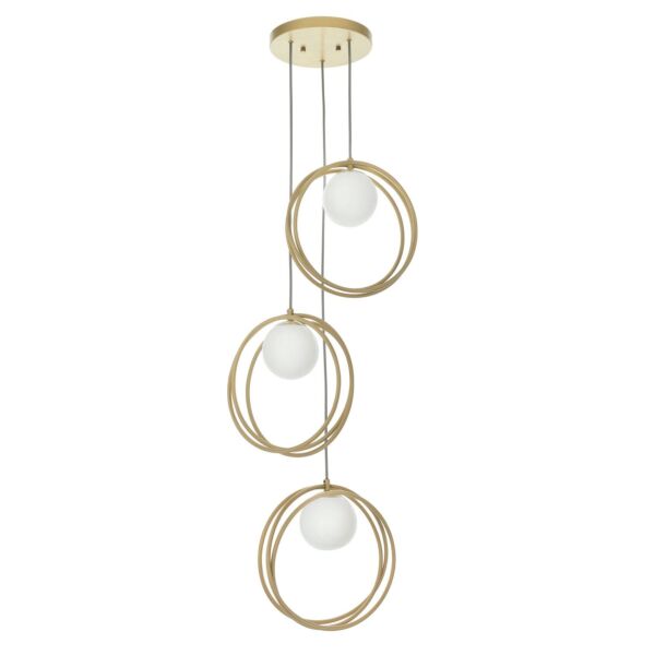 Huntington - Brushed Gold 3 Light Pendant