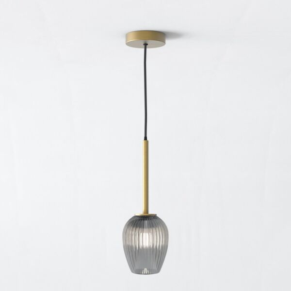 Astro Lighting - Tacoma - 5036008 & 1429024 - Antique Brass Clear Smoked Glass IP44 Ceiling Pendant Light