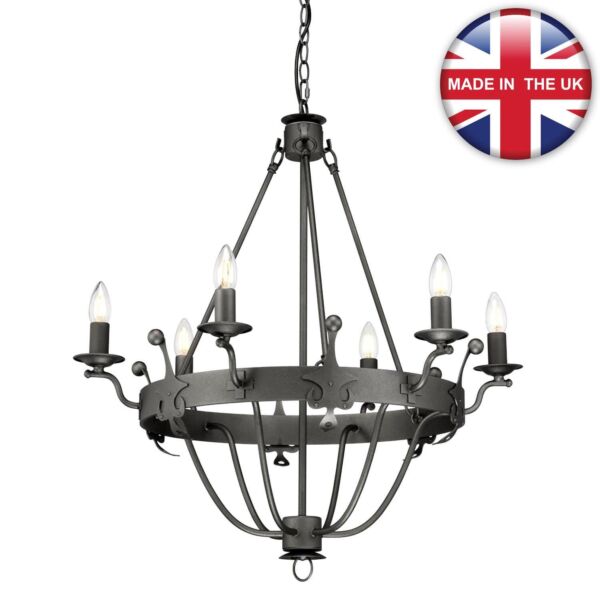 Elstead - Windsor Graphite WINDSOR6-GR Chandelier